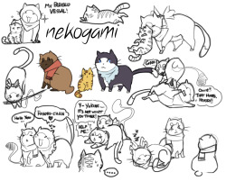 chibitorra:  Noragami Chubby Kitten doodles (=｀ω´=)