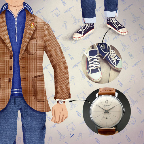 mr. Sidoroff – Soviet Union inspired outfit. Raketa watch and it’s best!