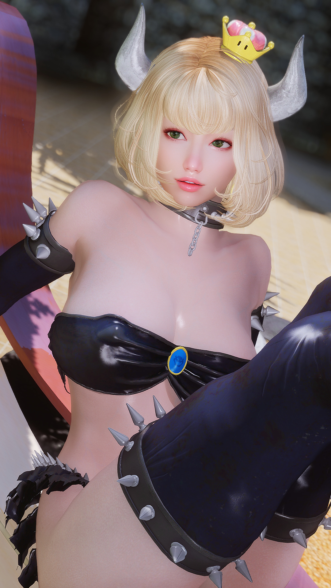 thebodyhunterskyrim:Bowsette outfit &lt;3