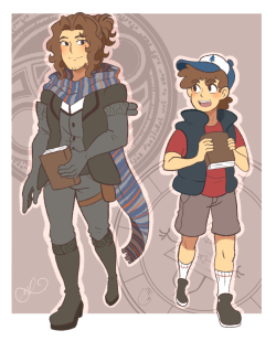 camalilium:  commission for artoftheumbra! Luka from Bayonetta and Dipper Pines from Gravity Falls