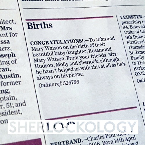 Lovely news in the Telegraph today! Congratulations to John and Mary!