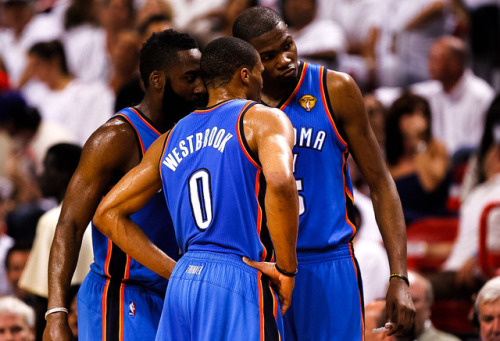Harden, Westbrook, and Durant 2012 NBA Finals