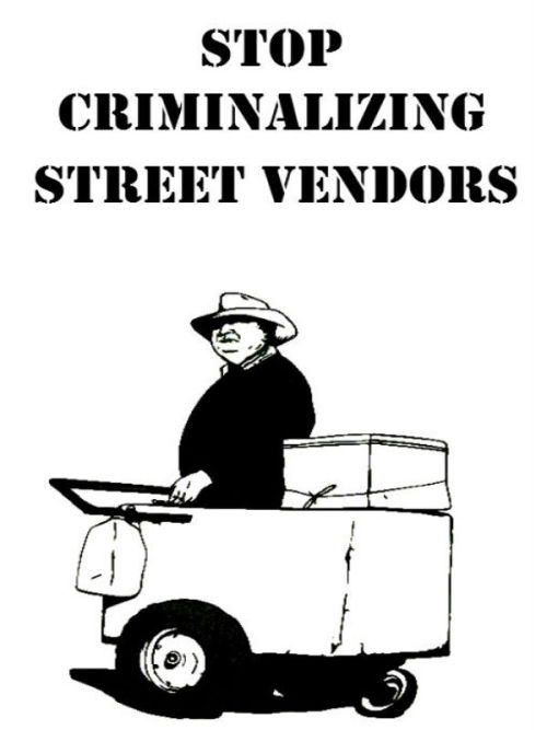 iamaredballoon:  Stop Criminalizing Street Vendors May 1st - May Day Sign for San Jose 