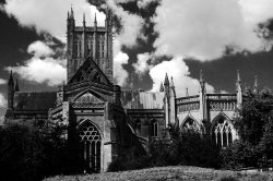 mortisia:  St. Andrew’s, From the East by EarthHart St. Andrew’s Cathedral, Wells. As seen from the Palace Allotments. 