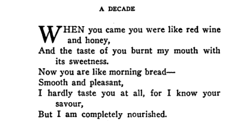aseaofquotes:  Amy Lowell, “Decade” 