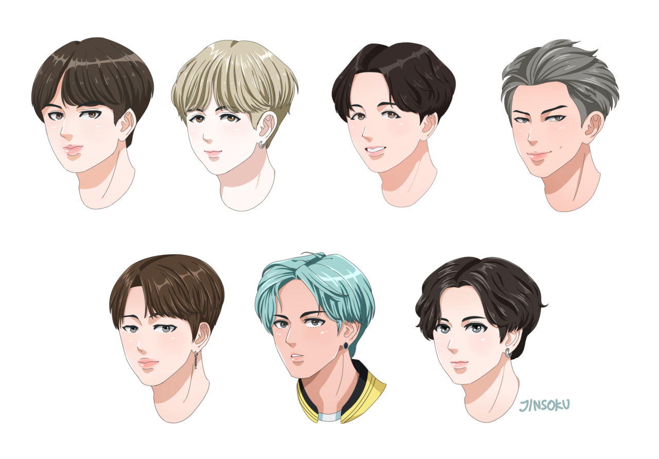 BTS as anime characters 3  ARMYs Amino