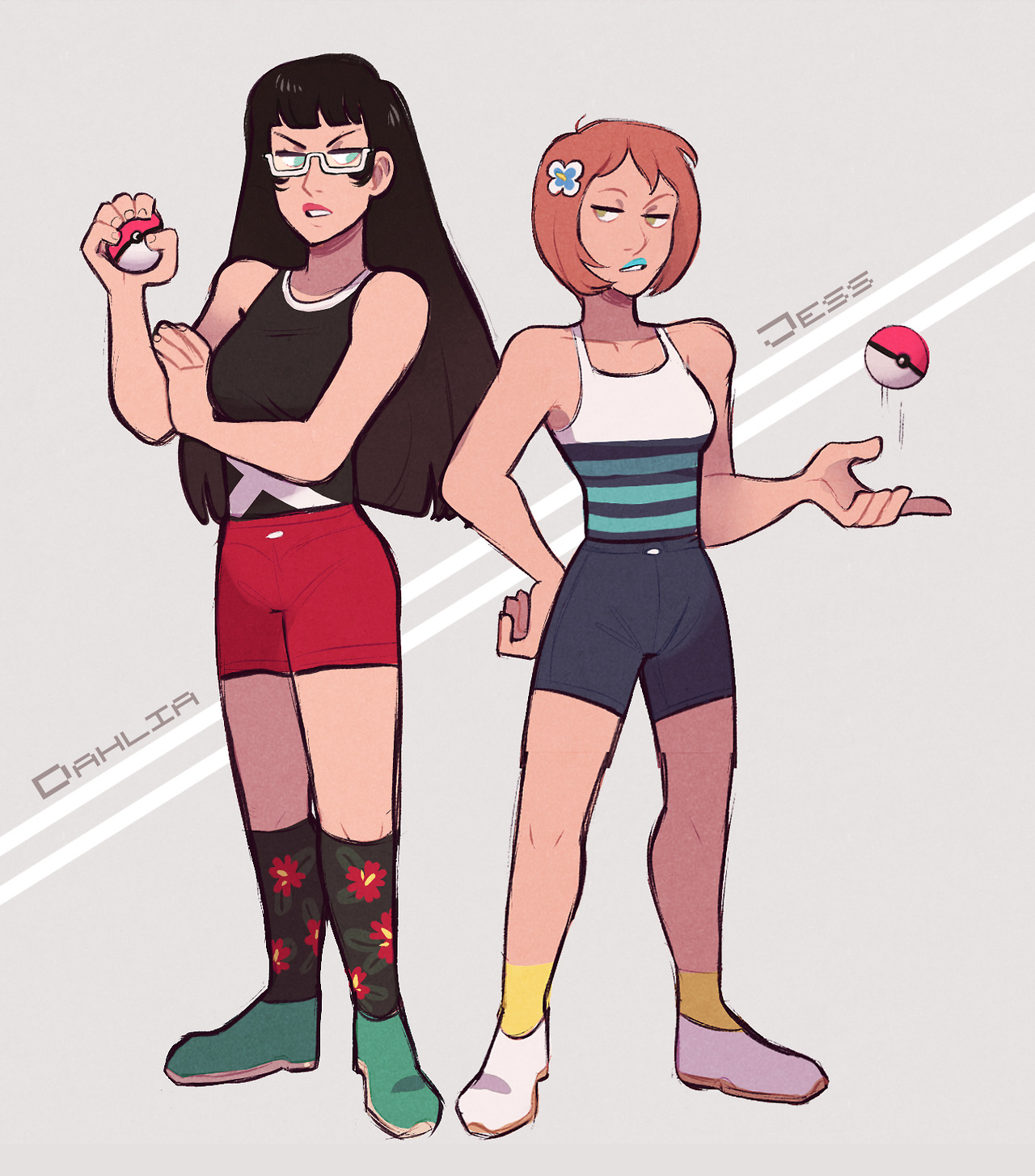 sutexii:hi hello i made gay pokemon oc’s.   they’re old, very very bitter rivals