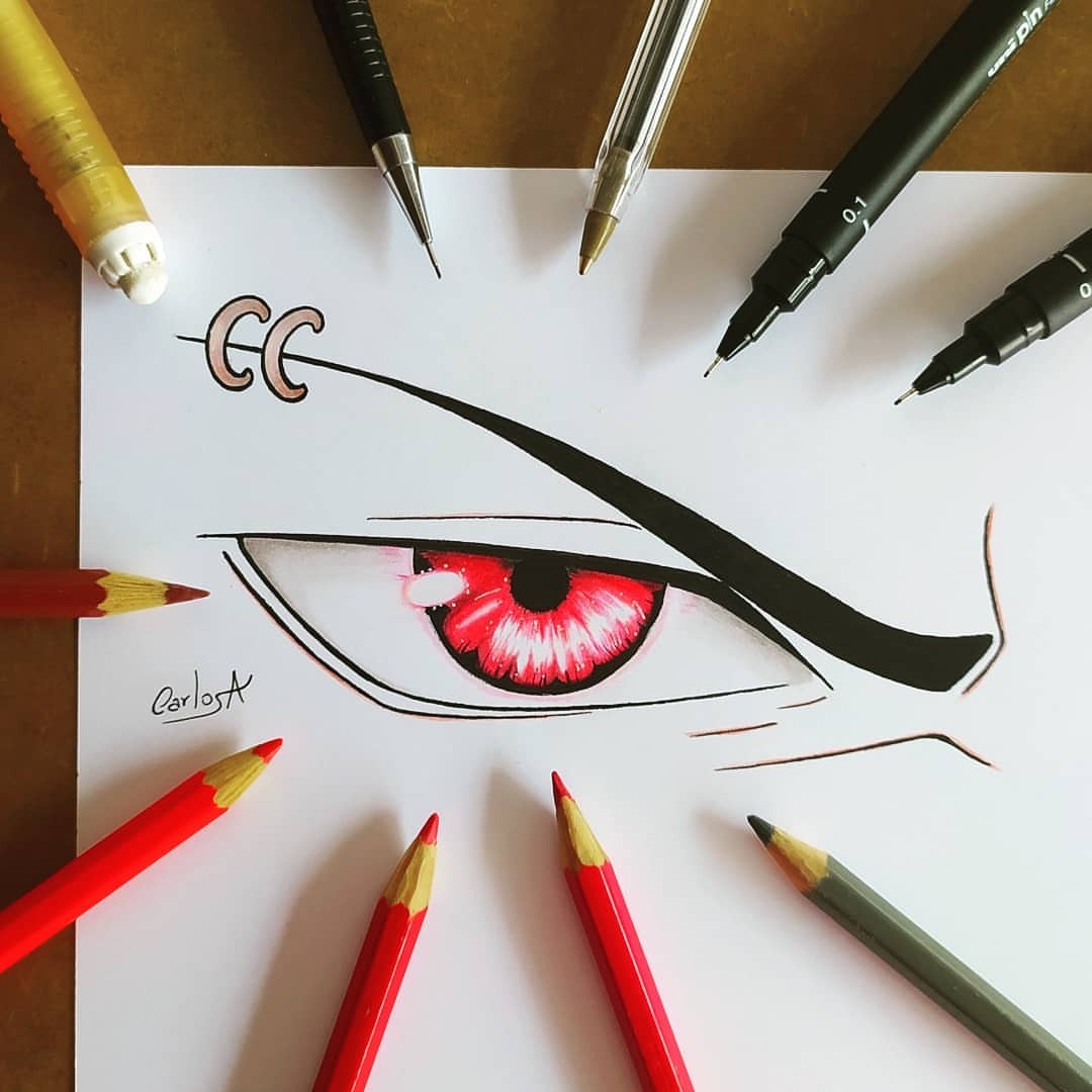 Carlos Arts — 🖋️ Desenho do olho do Kawaki do Anime Boruto