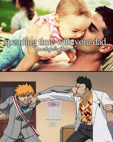 Anime dad and little girls