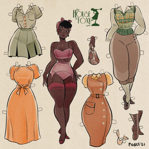 Paper doll no.3: House of Foxy!