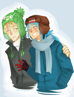 0blue-bird0:  I’m just mad because every time it looks like winter might be over and it starts getting warm again it fucking snows (so instead of getting mad at the weather, I drew Noiao in my favorite winter hats~) 