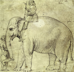 denisforkas:  Raffaello Sanzio - The Elephant Hanno and Mahout. 1516 