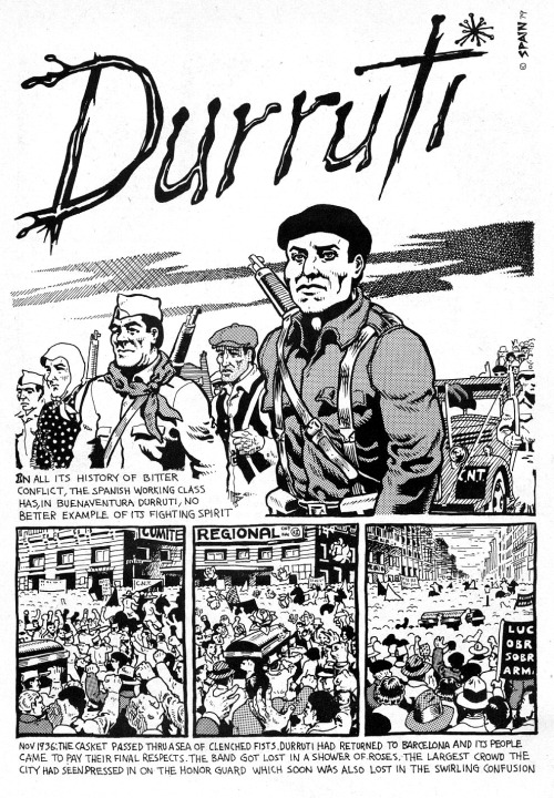 mepresta:Spain Rodriguez [Anarchy Comics #2]Durruti Column - Never Know: http://www.youtube.com/watc