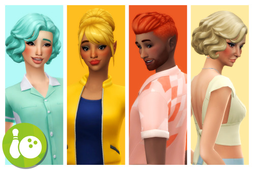 Bowling Night Hair Recolors - Sorbets and Elderberries by @dcwnandoutWe’re back with Bowling Night S