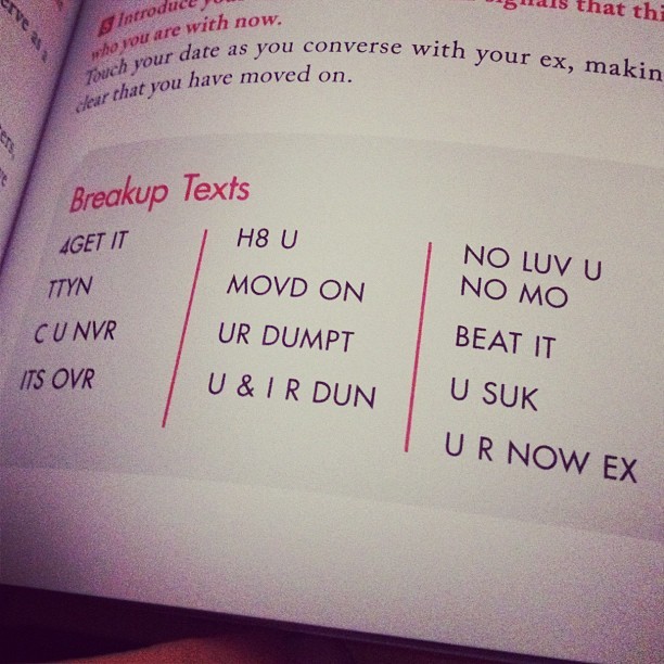 Funny break up letters