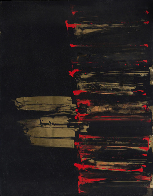 socialclaustrophobia:Hisao Domoto (Japanese, 1928–2013), Untitled, 1963. Mixed media on cardbo