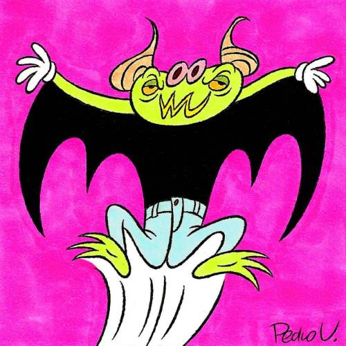 Bat-urday. #baturday #cartoon #pipsqueakscorner #pedrovargas #inktober #inktober2016 #drawlloween #d