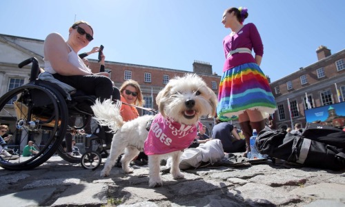 sansastark:  IRELAND SAYS AN OVERWHELMING YES  TO GAY MARRIAGE!!!!I AM SO PROUD TO BE IRISH TODAY, WE ARE A COUNTRY THAT HAS ALWAYS BEEN MOCKED BY OTHERS AS FANATICS WHO DON’T KNOW HOW TO SEPARATE CHURCH FROM STATE AND THIS IS WHAT HAPPENS WHEN YOU