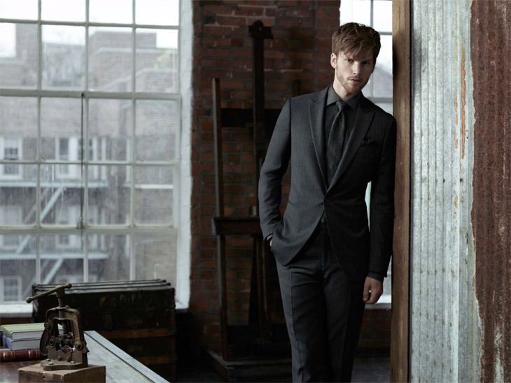 malemodelscene:  Andrew Smith and Hampus Lück for John Varvatos  
