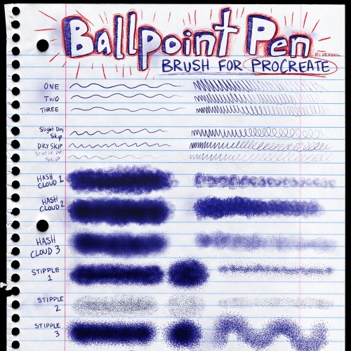 I Made A Ballpoint Pen Brush For Procreate! You Can Get It Here