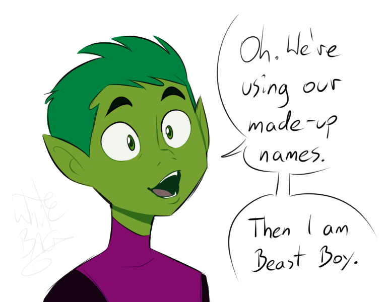 ask-whitebag: I was re-watching Teen Titans and I thought of this. I like thinking