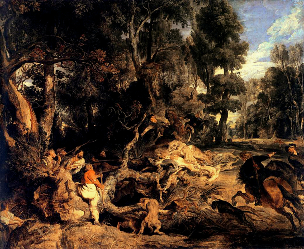 Pieter Paul Rubens (Siegen 1577 - Antwerp 1640); Wild-Boar Hunt, 1618-20; oil on