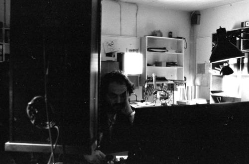 Stanley Kubrick’s daughter Vivian just uploaded these rare photos of him and his assistant editors editing Barry Lyndon in the converted garage of his home in Abbots Mead, December 1974.