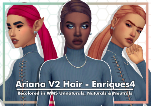 cubersims: #87 DOWNLOADanother stunning hair by enriques !!- Base game compatible- Comes in WMS unna