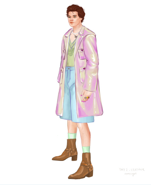 HARRYTOBERDay 2: LeatherA more quirky pastel outfit this time with classic YSL boots. Coat supposed 