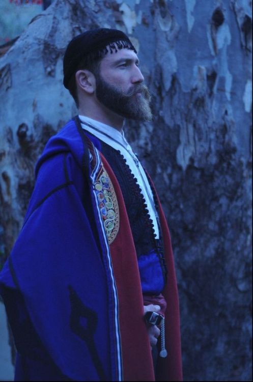 Famous Greek people dressed in traditional Greek clothingKonstantinos MarkoulakisAntonis Martsakis i