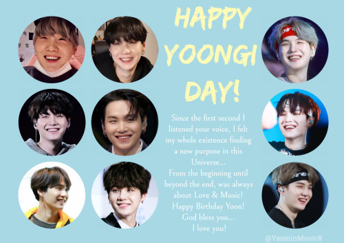 March 9th of 2021, 00:00hs.. - The Love Born in Human Form, and he is You! #HAPPY_YOONGI_DAY&nb