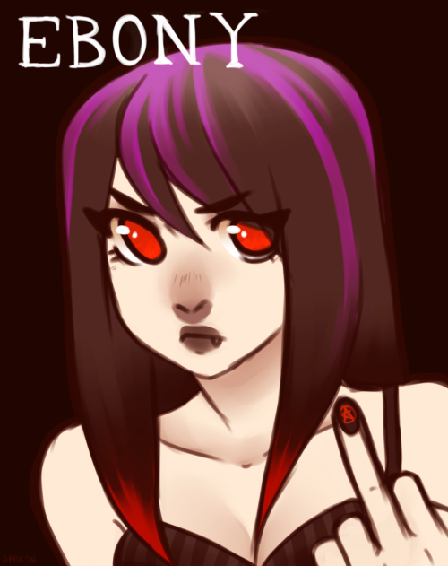 spectacledartist:  “preps.”  i had to draw the one and only ebony. i read through the en