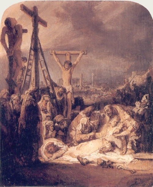 The Lamentation over the Dead Christ, Rembrandt Van RijnSize: 27x32 cm