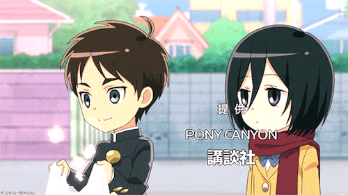 - Eren and Mikasa go shopping for Armin (It doesn’t end well) -Shingeki! Kyojin Chuugakkou Episode 2More from Shingeki! Kyojin Chuugakkou