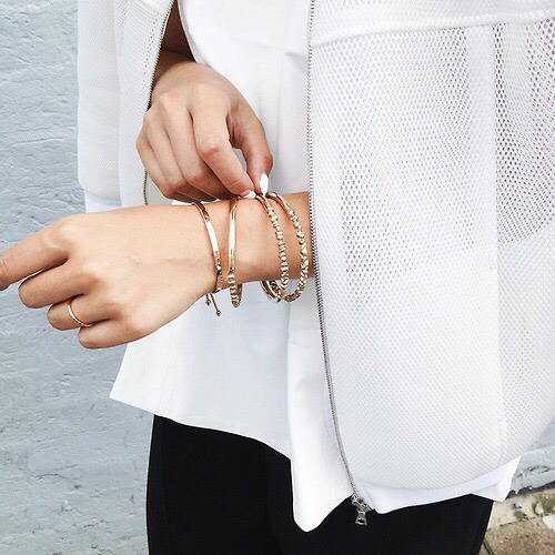 blogyourfashion:  01. Vest, Camis & Tanks02. Bracelets & Bangles03. Gladiator Sandals04. Ripped Jeans