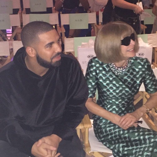 Sept. 15: Drake and Anna Wintour sitting front row at Serena Williams for HSN.