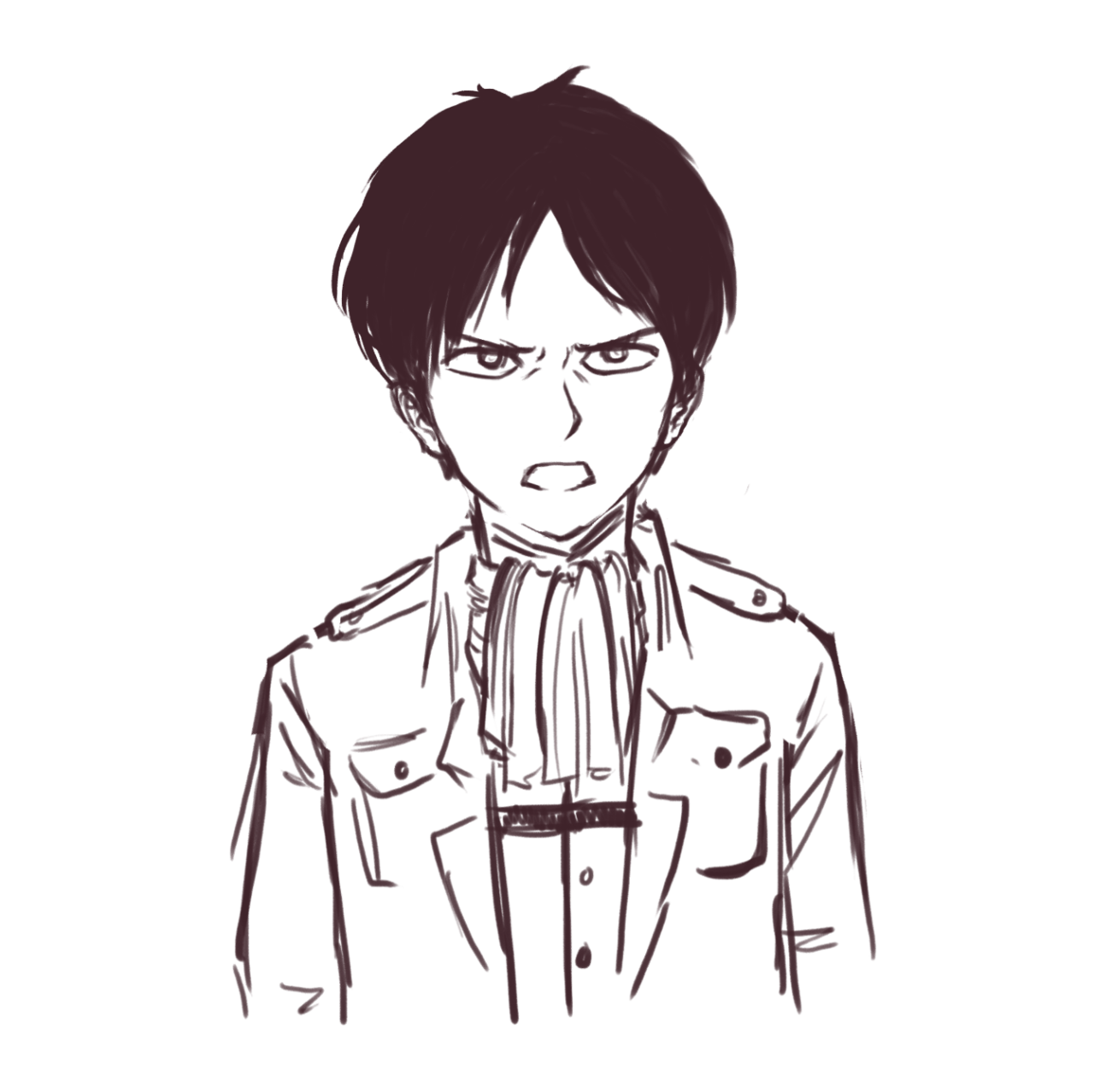 apetitan:  my random doodles of levi in different hairstyles lol (eren’s, erwin’s