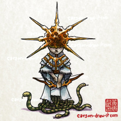 carson-drew-it:  Dark Souls Doodles!Dark Sun Gwyndolin— In colour! I’ll be making my way through my old illustrations now and adding colour to all of them! I’m still taking suggestions for new Black and White ones, but they will take a back seat