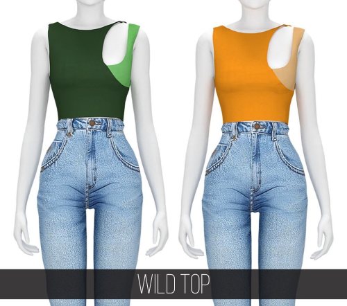 Wild side topLink in bio#sims4cc #sims4makeup #sims4mods #sims4customcontent #fifthscreations #c