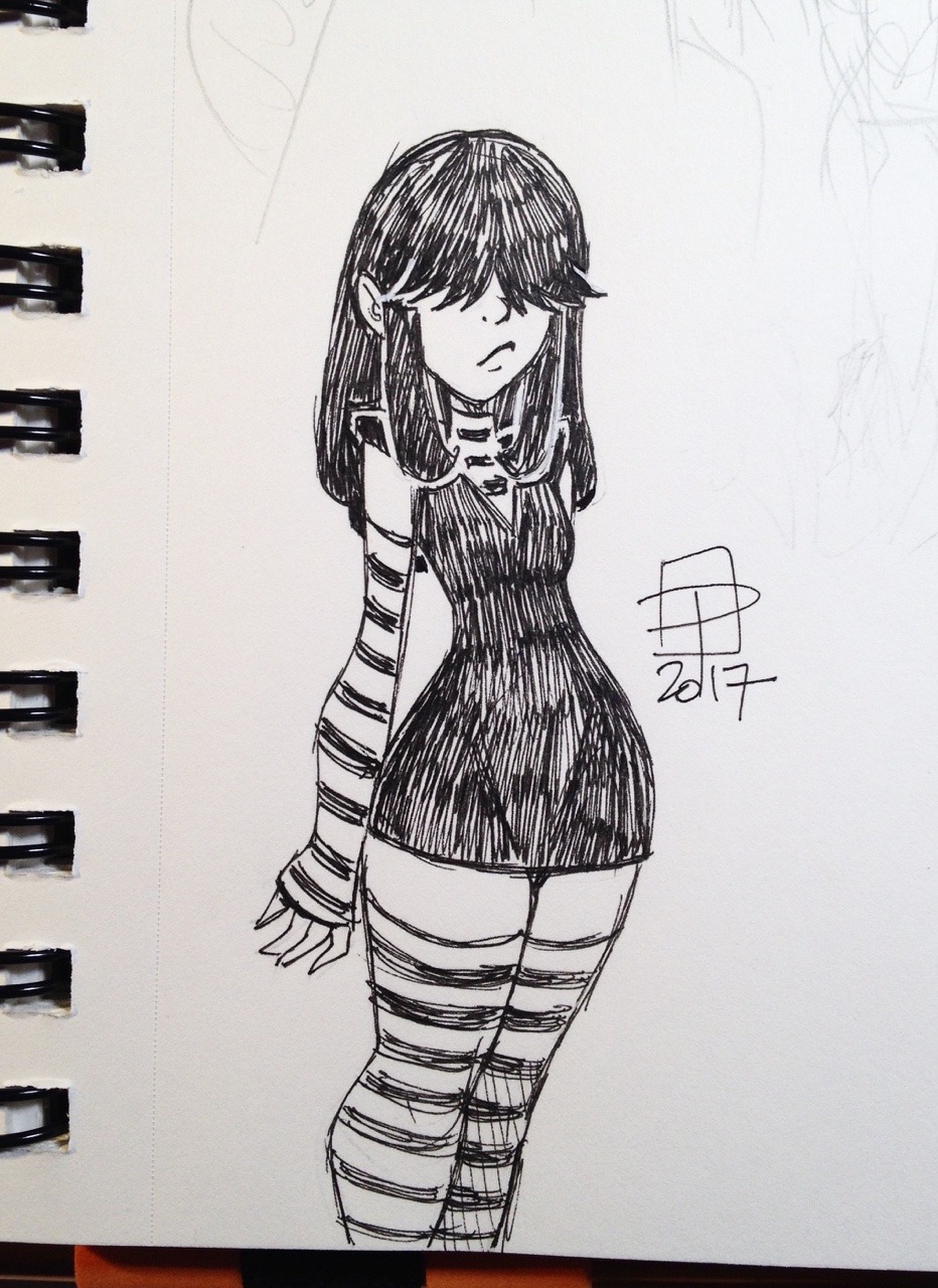 callmepo: Depressing day. So here is a doodle of a teen Lucy Loud. The newest goth