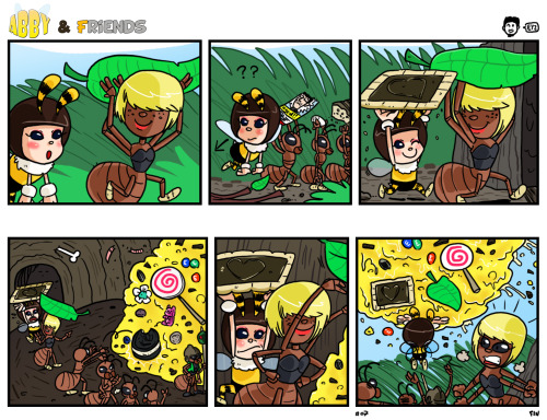 abbycomix: COMIX Abby + Friends 01 Introducing “Abby & Friends”, 2-lines comic strips!Man Abby’s