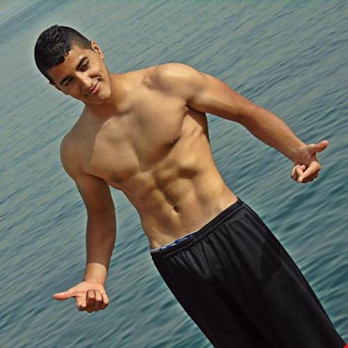 super fit arab lad