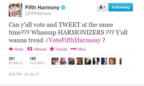 keepingupwithfifthharmony: Let’s show them what we got! Tweet #VoteFifthHarmony and Vote at th