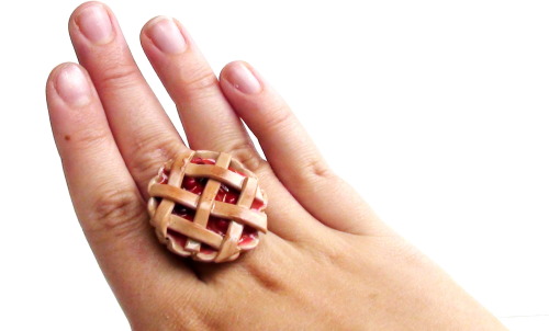 Realistic Pie Rings. Blueberry Cherry or Apple PieFor Sale at www.etsy.com/shop/WT