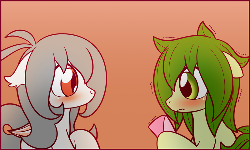 ask-laichi:“Yeh…” /)^w^(\ Chi and Flower under a tree. @askflowertheplantponi 