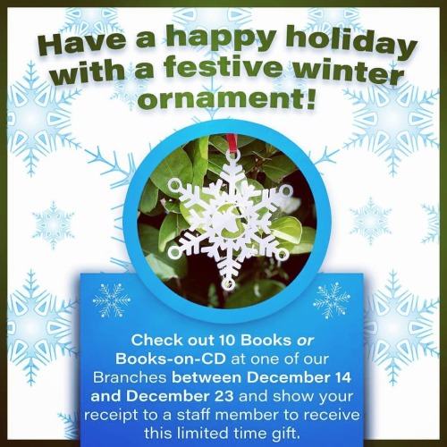 Bring a little Library cheer into your home for the #holidays! With every 10 #books or books on CD y