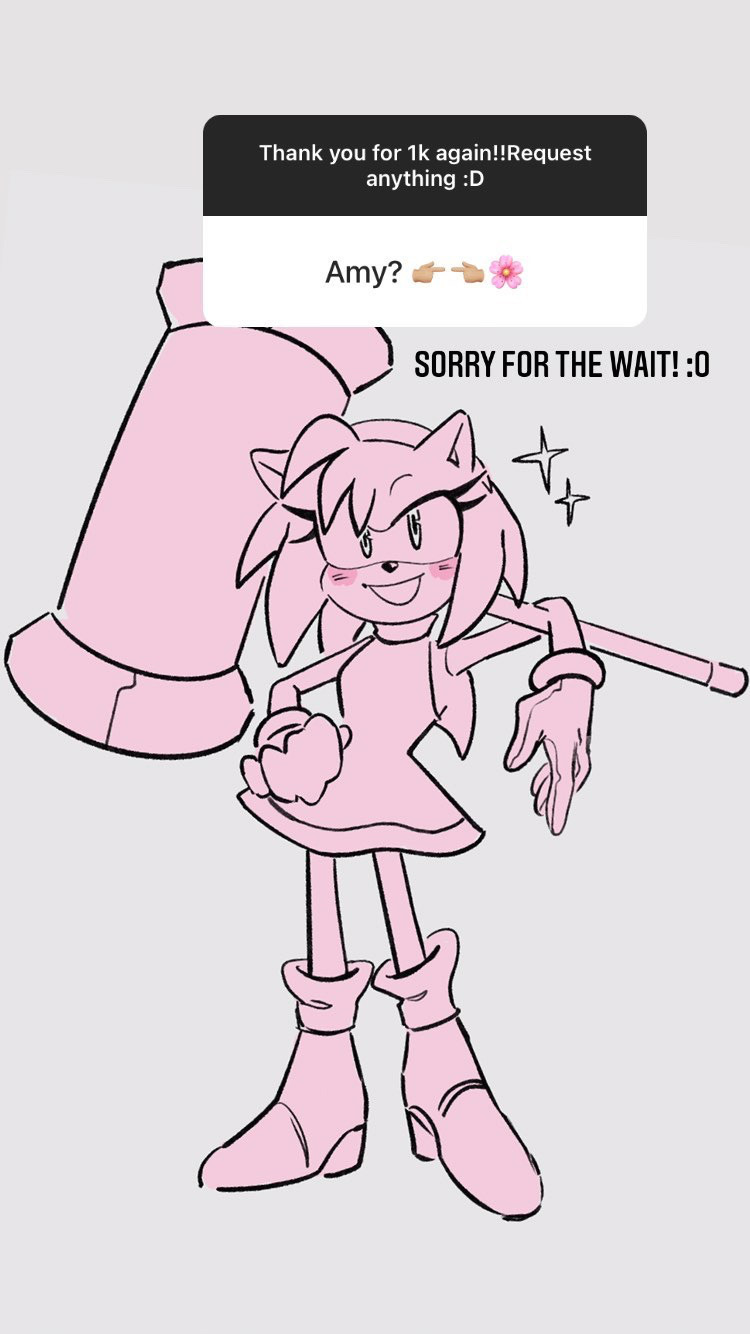 This drawing is dedicated to middle school me, she would've loved it Scene  Amy + Emo Sonic 💖💙 #sonic #sonicthehedgehog #amyrose…