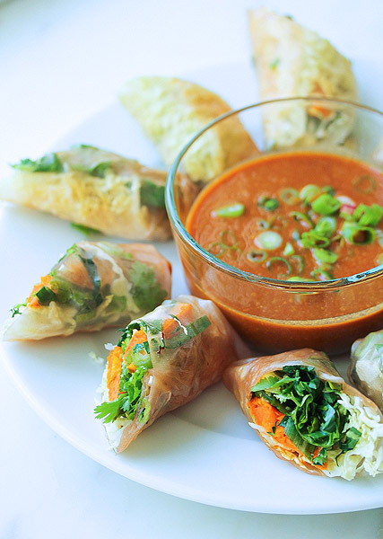 vegan-yums:Sweet potato spring rolls / Recipe adult photos