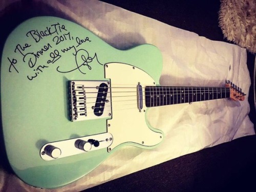 Taylor donated a signed guitar to the 2017 Black Tie Dinner auction that benefits the North Texas LG