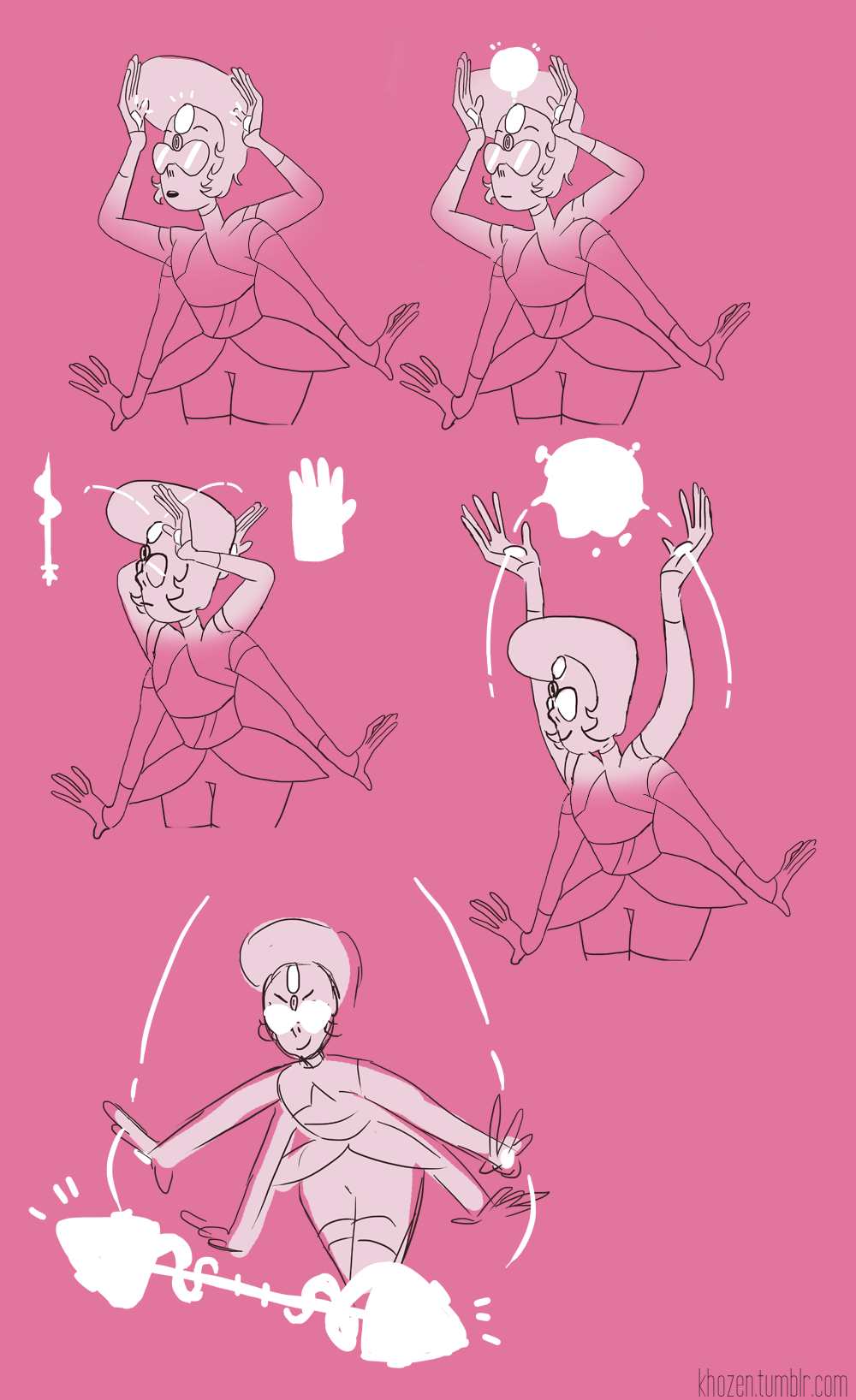 khozen:  my take on a possible pearlnet fusion gem, coral! I like to think she’d
